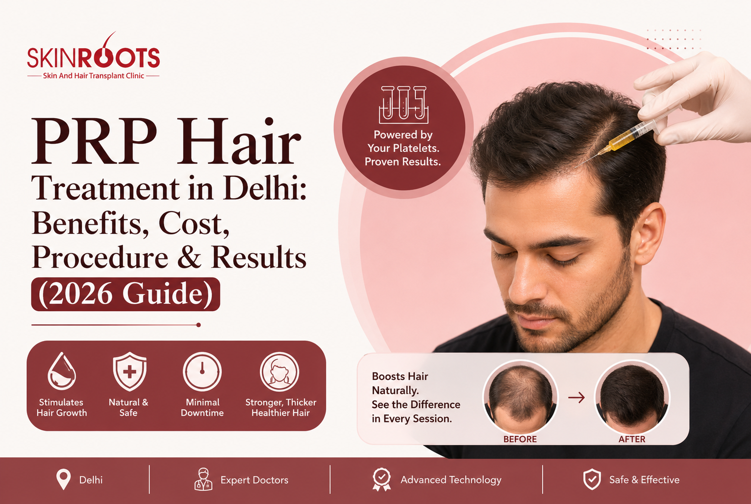 PRP Hair Treatment in Delhi: Benefits, Cost, Procedure & Results
